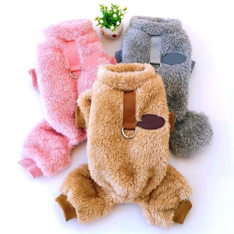 Dragbara Plysch Hundkläder/Pull-on Fleece Dog Clothes
