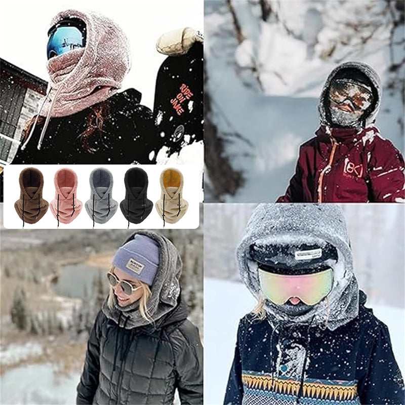 Varm plysch cykelhuva / vinter utomhus hatt sport vindtät hatt