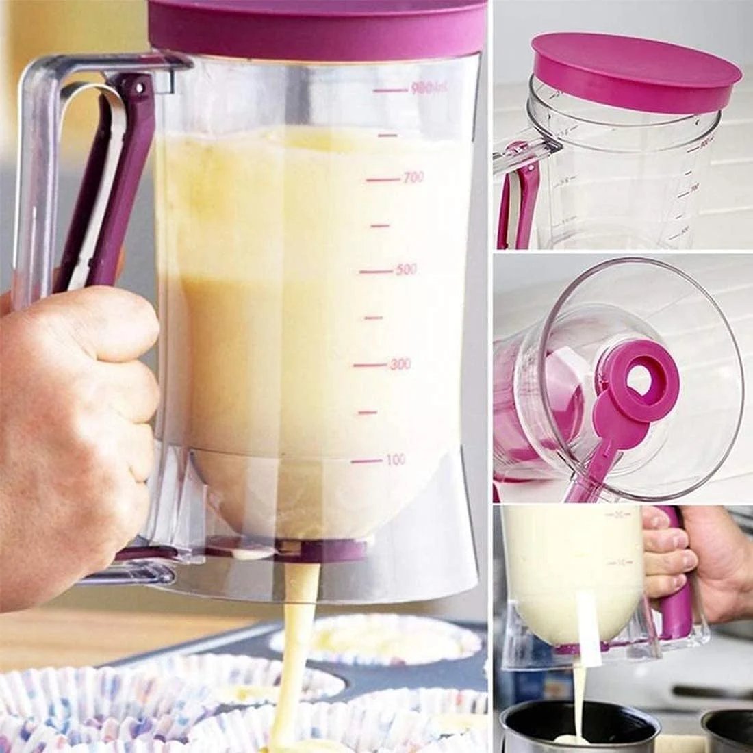 đ§Deg cupcake pannkaka delare dispenser verktyg/batteri separator dispenser