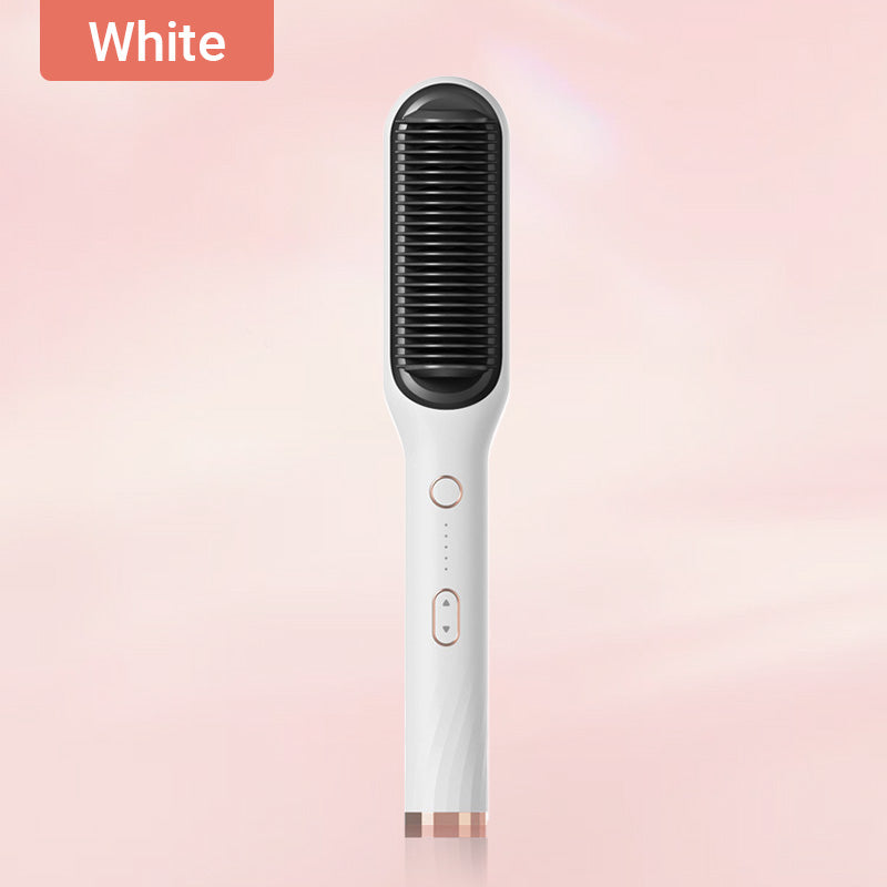 Curl Straight Hair 2 -in -1 -Hot Luftkammad jonisk rak hårkam är torr och våt