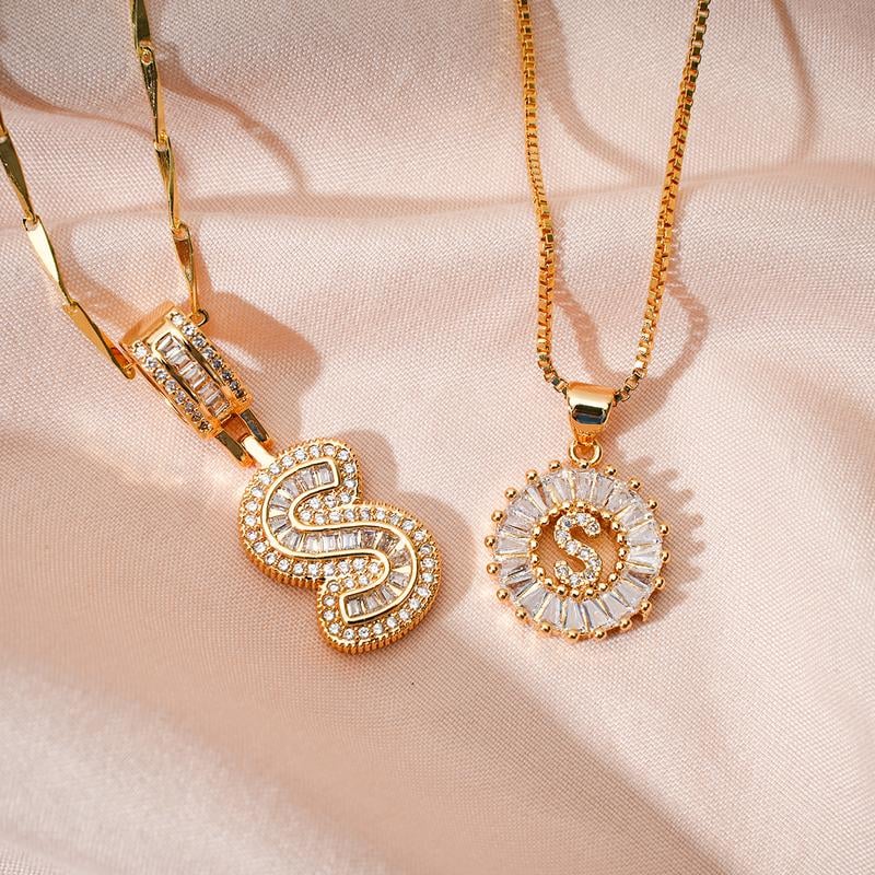 ⭐50% RABATT⭐Alfabetet Hängsmycke Halsband Set