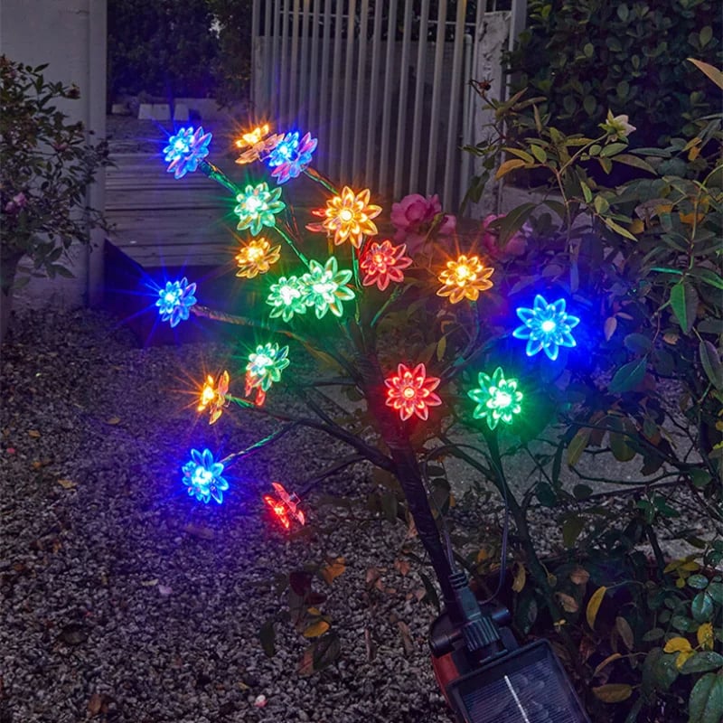 ✨Utomhus Vattentät Cherry Blossom Multicolour Solar Garden Lights🎉