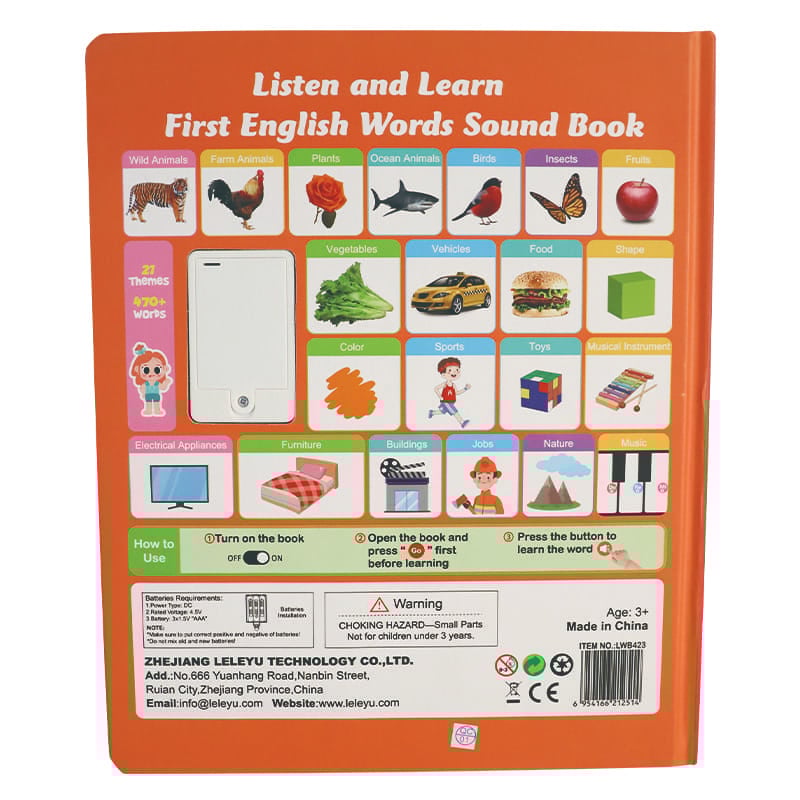English reading book/Mitt Första Engelska Leksaksljud – 470+ Ord, 21 Teman & Roliga Ordspel! Perfekt Språkleksak för Barn! 🇬🇧
