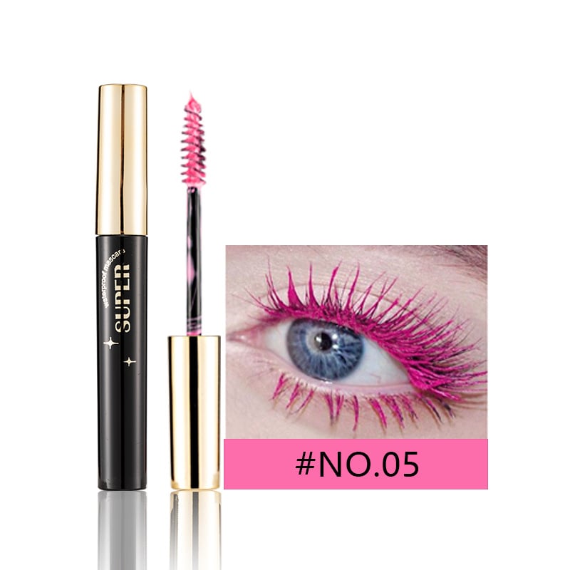 Mascara av silkesfiber Mascara med färg för ögonfransar