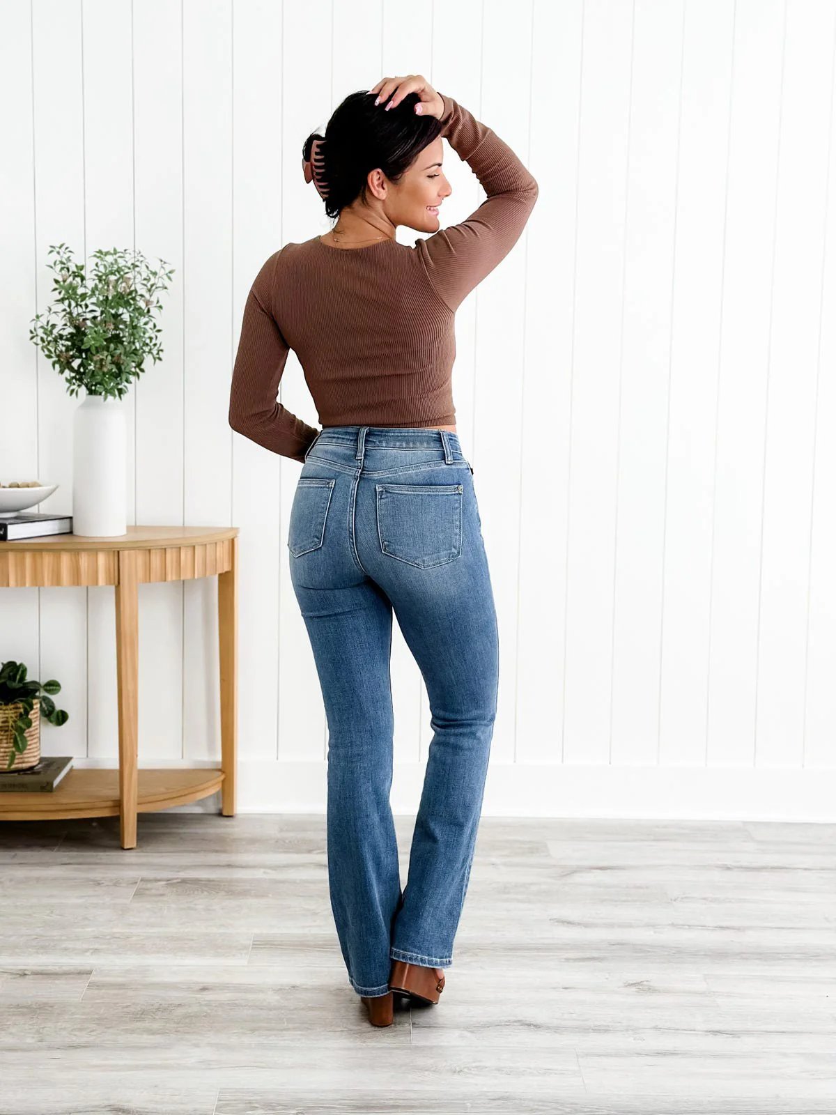 Holy Grail Bootcut jeans med magkontroll đ„
