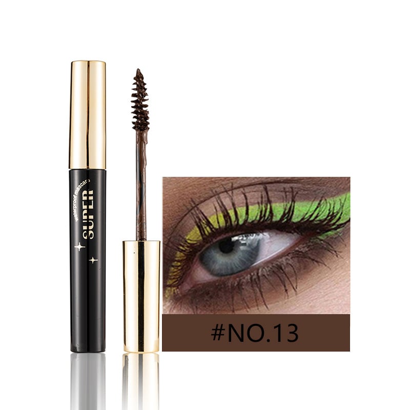 Mascara av silkesfiber Mascara med färg för ögonfransar