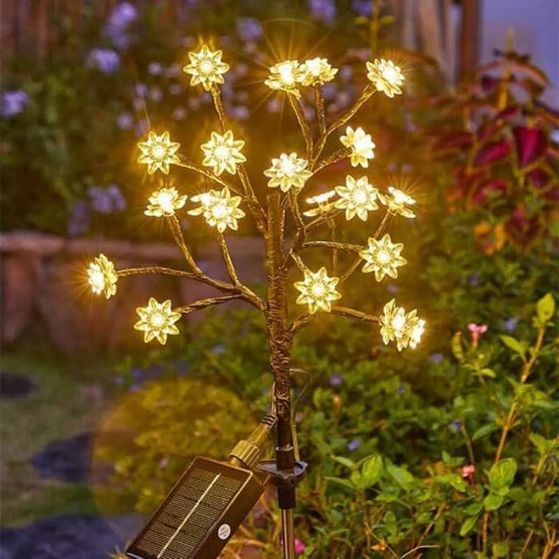 ✨Utomhus Vattentät Cherry Blossom Multicolour Solar Garden Lights🎉
