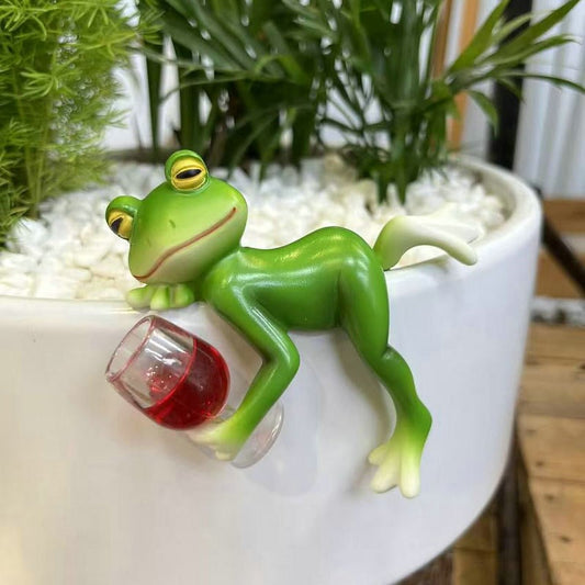 Kletternde Froschdekorationen/Climbing frog decorations