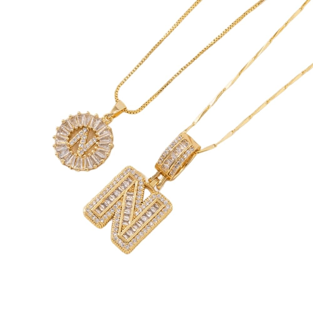 ⭐50% RABATT⭐Alfabetet Hängsmycke Halsband Set