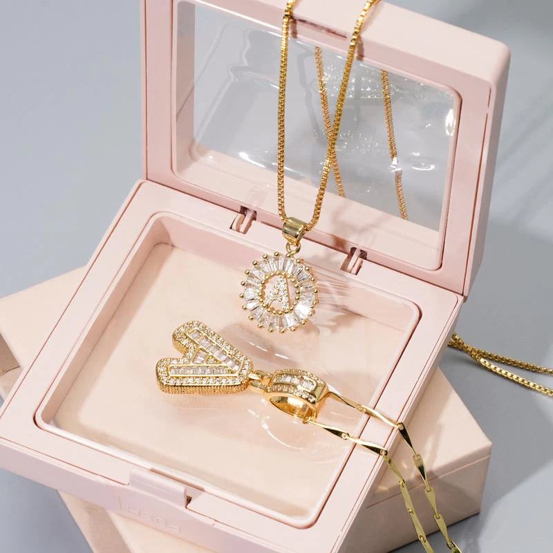 ⭐50% RABATT⭐Alfabetet Hängsmycke Halsband Set