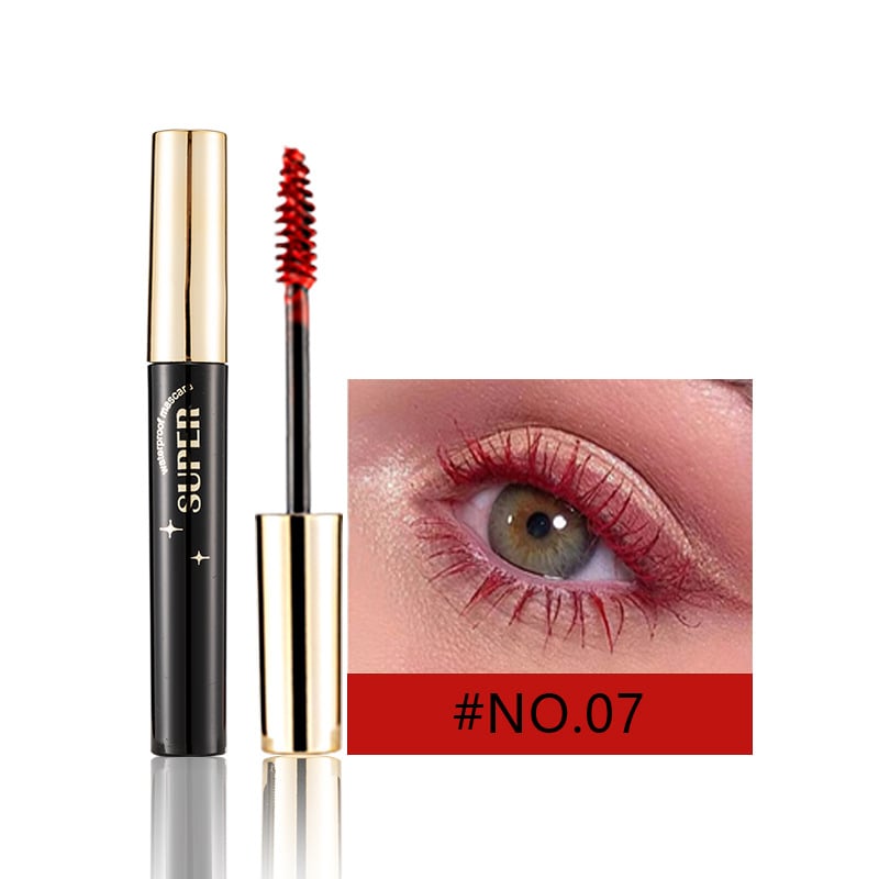 Mascara av silkesfiber Mascara med färg för ögonfransar