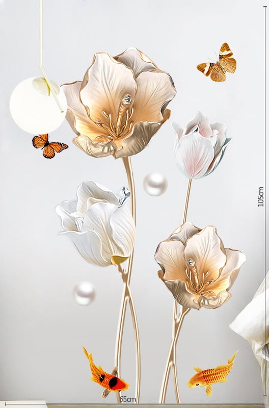 đ„Last Day Promotion 49% RABATTđ„Blomster vĂ€ggdekal tapet