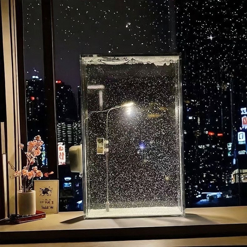Snöiga nattljus ❄️💡