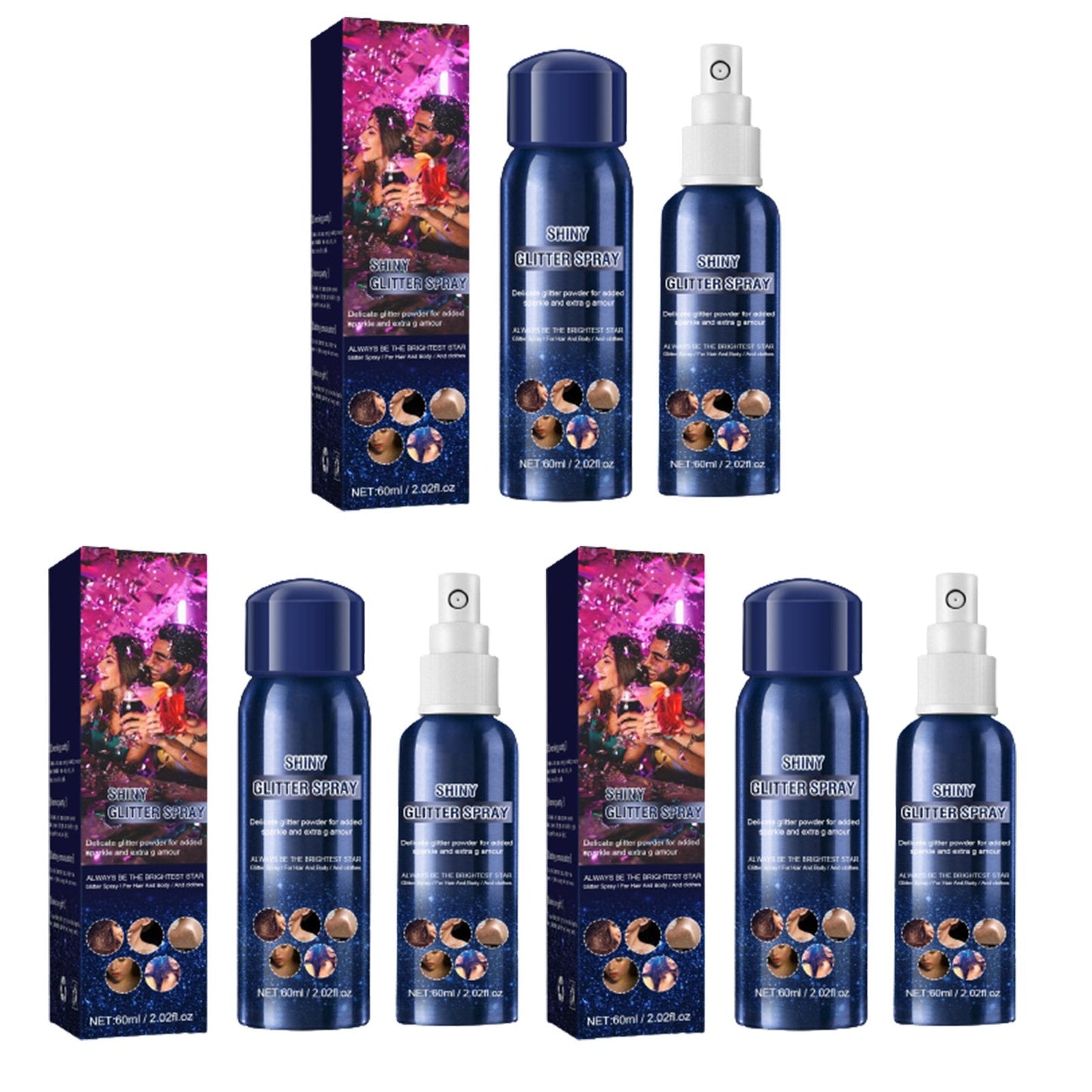 đ„Hot SaleđVattentĂ€t Glitter Spray Stage Fest HĂ„r och klĂ€der