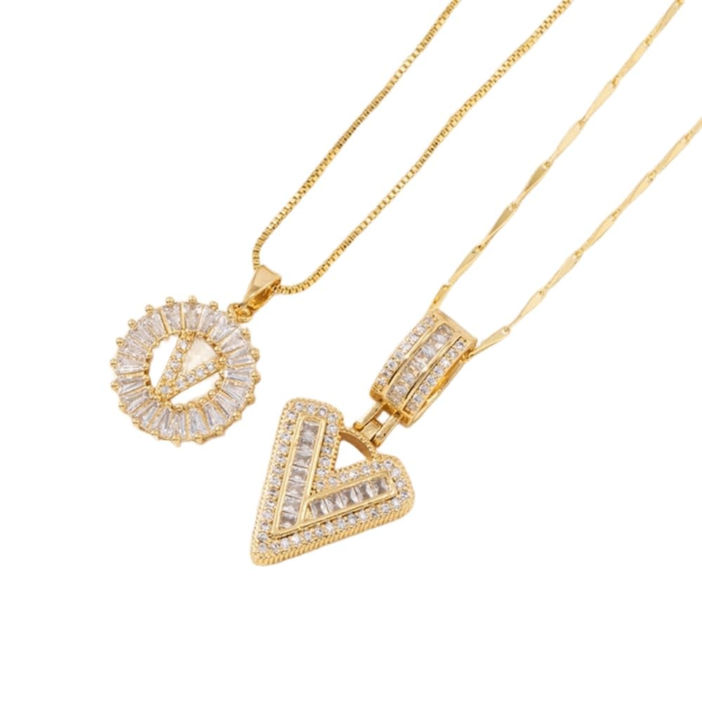 ⭐50% RABATT⭐Alfabetet Hängsmycke Halsband Set