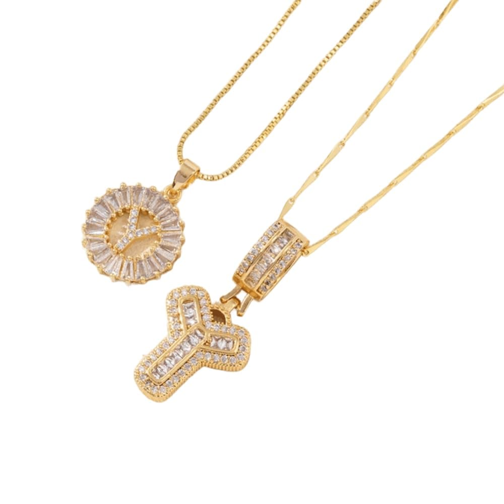 ⭐50% RABATT⭐Alfabetet Hängsmycke Halsband Set