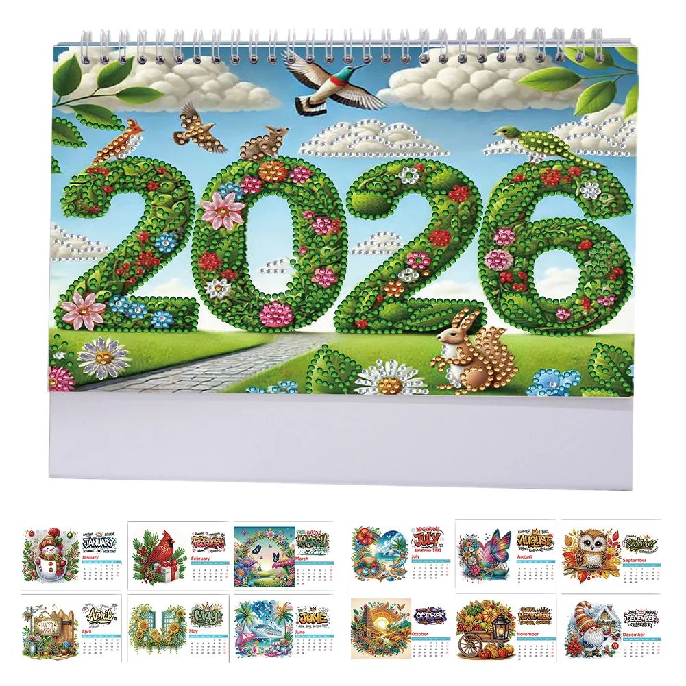 đ„Het reađ„2026 DIY Specialformad Diamant StĂ„ende Kalender för Sovrum Vardagsrum