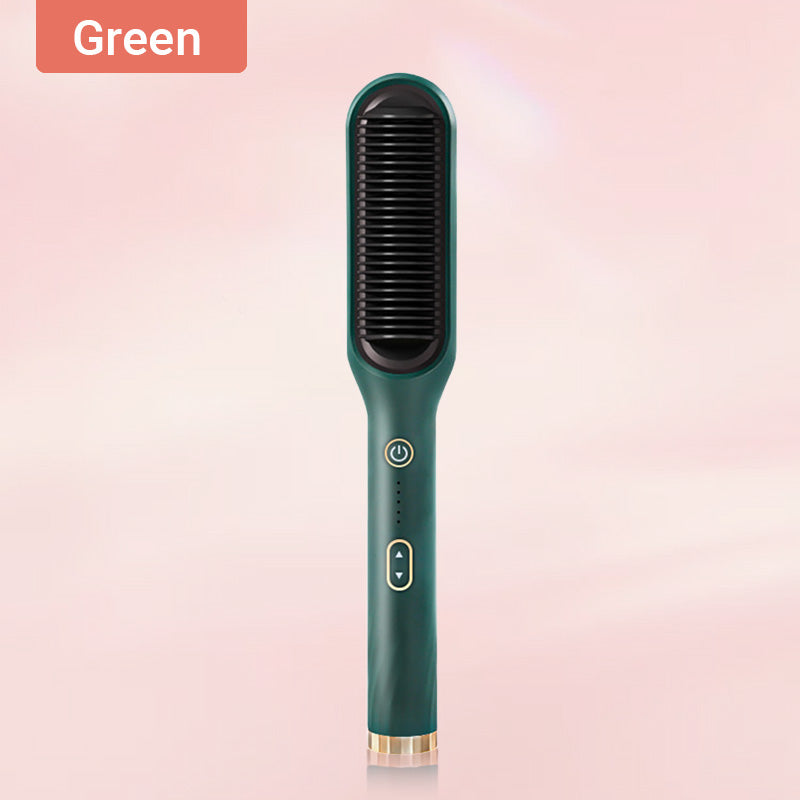 Curl Straight Hair 2 -in -1 -Hot Luftkammad jonisk rak hårkam är torr och våt