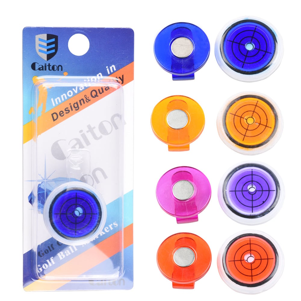 đ„(Golftrainer) Golfbalmarker Ronde dop Clip Mark met waterpasfunctie/Golf Ball Marker Round Cap Clip Mark with Spirit Level Function