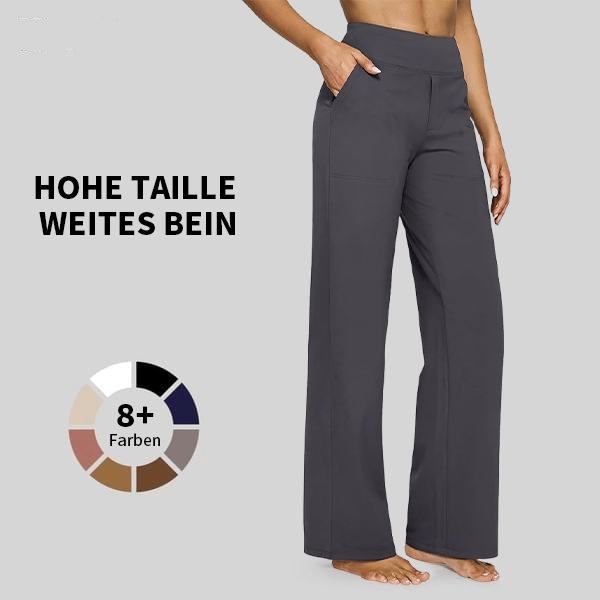 đ Sista dagen 49% rabatt đ„ Löst sittande byxor med hög midja för business casual och yogabyxo