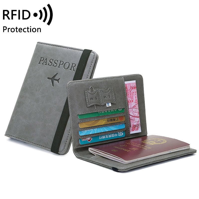 2024 ny stöldskyddsborste passfodral RFID antimagnetisk multifunktionell dokumentväska