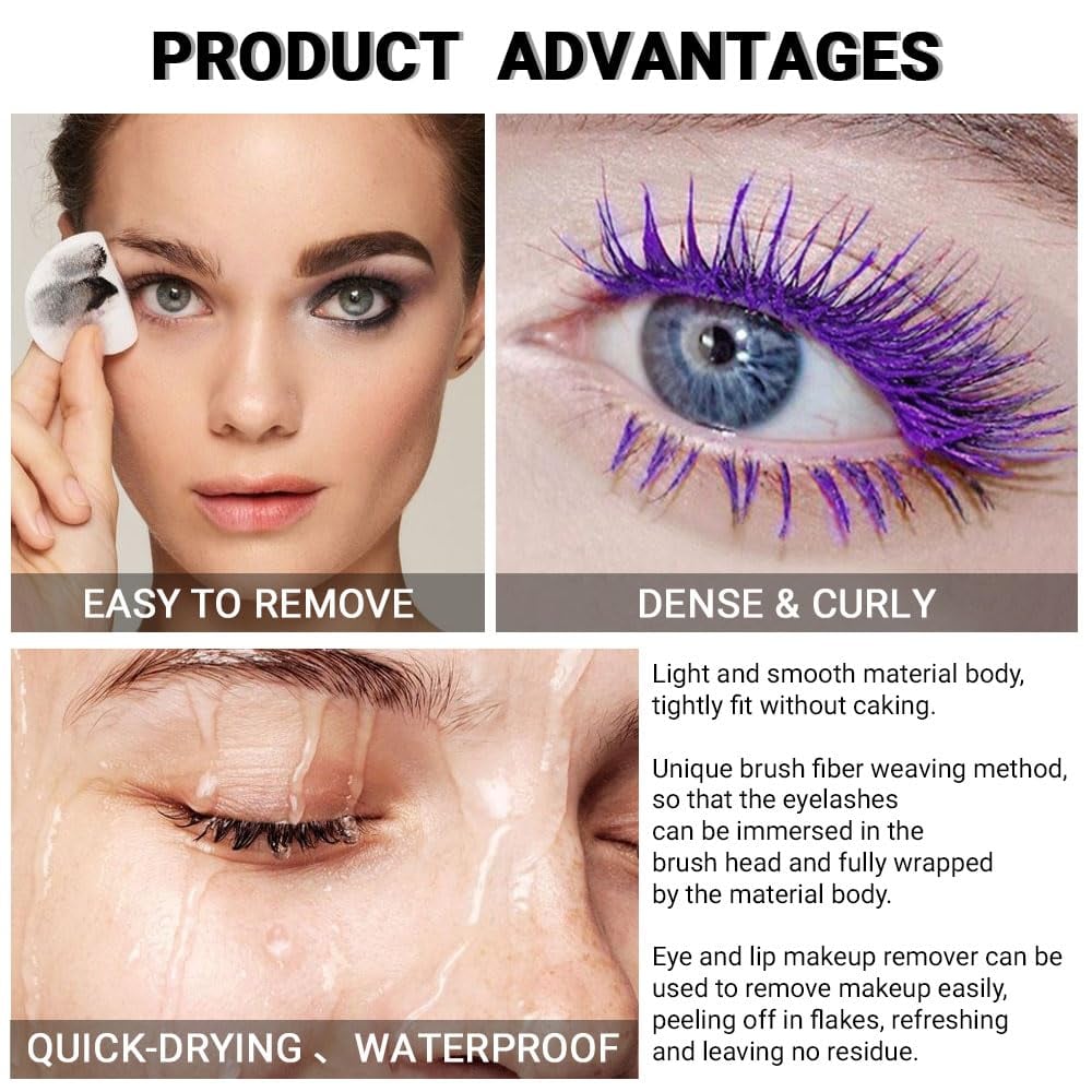 Mascara av silkesfiber Mascara med färg för ögonfransar