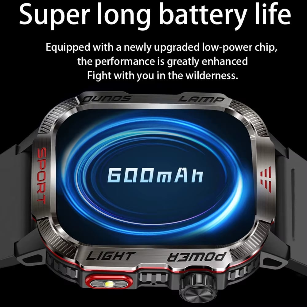 đ„Sista dagen 70 % RABATT â MilitĂ€risk outdoor-sport-smartwatch för mĂ€n för Android och iOS