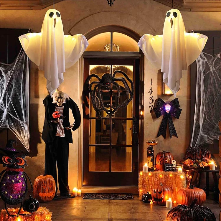 👻Halloween-ljusande spök-kronkrona🎃