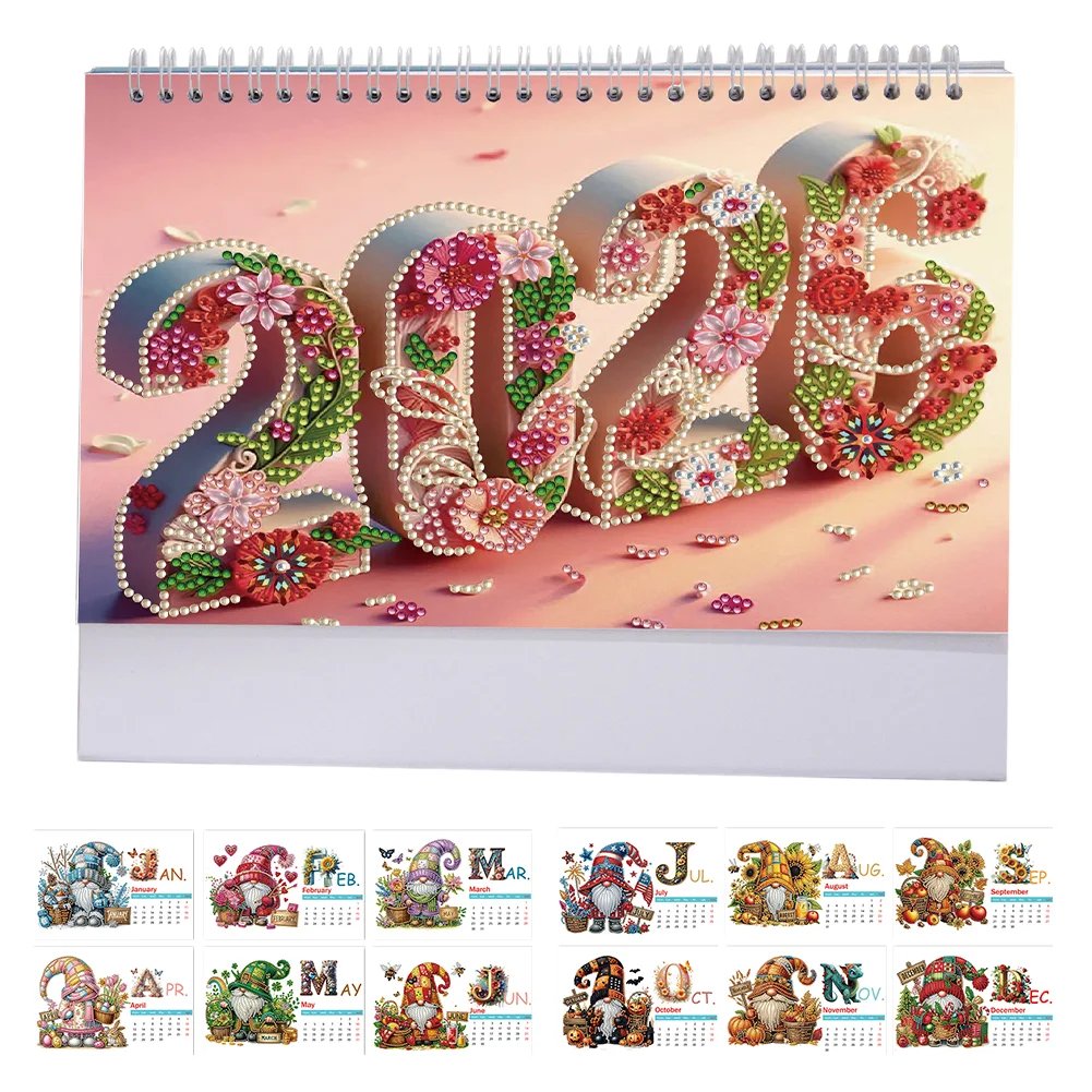 đ„Het reađ„2026 DIY Specialformad Diamant StĂ„ende Kalender för Sovrum Vardagsrum