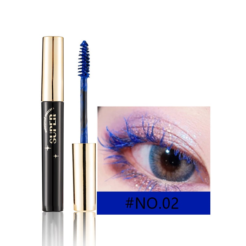 Mascara av silkesfiber Mascara med färg för ögonfransar