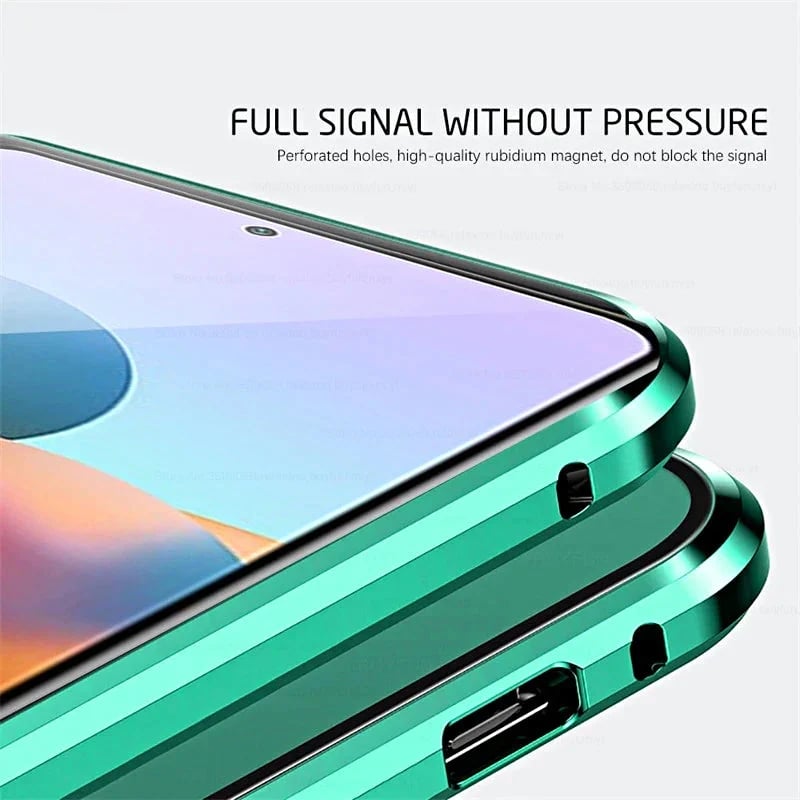 Dubbelsidigt Telefonfodral Av Magnetiskt Härdat Glas