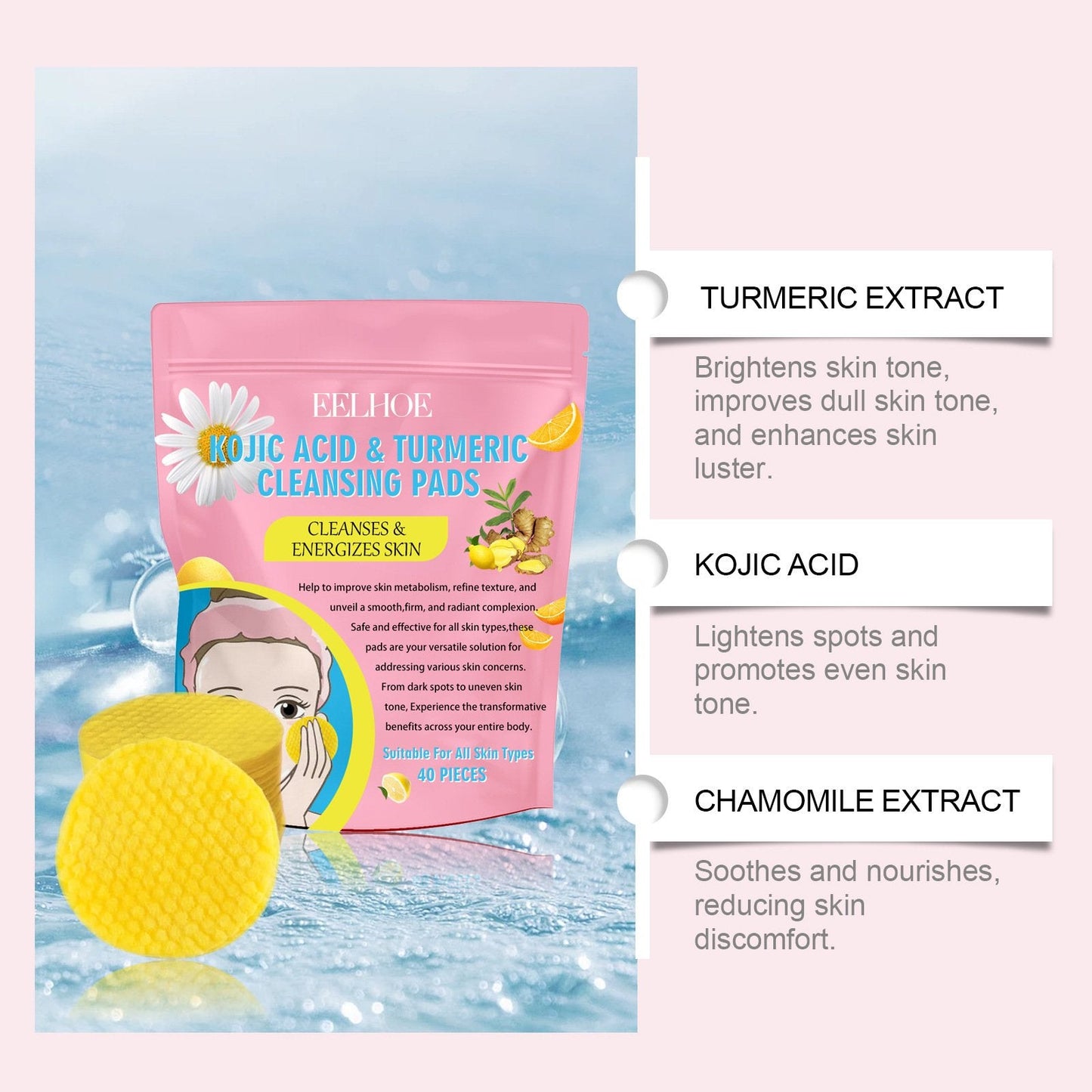 đ„ Gurkmeja Kojic Acid Cleansing Pads