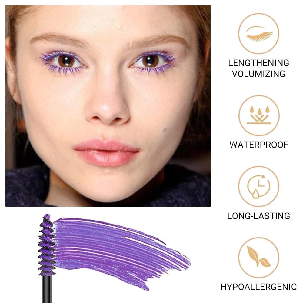 Mascara av silkesfiber Mascara med färg för ögonfransar