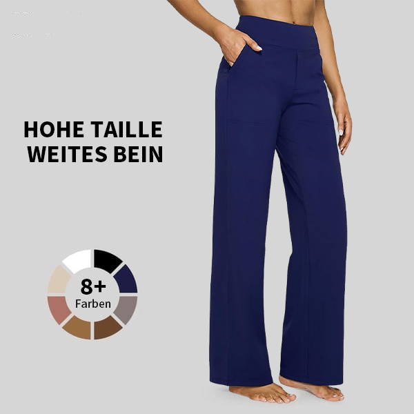 đ Sista dagen 49% rabatt đ„ Löst sittande byxor med hög midja för business casual och yogabyxo