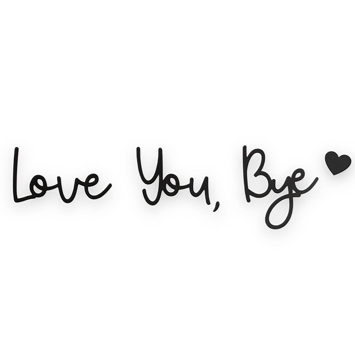 đżLOVE YOU BYE TrĂ€skylt i bohemisk stil för vĂ€ggdekorationđż