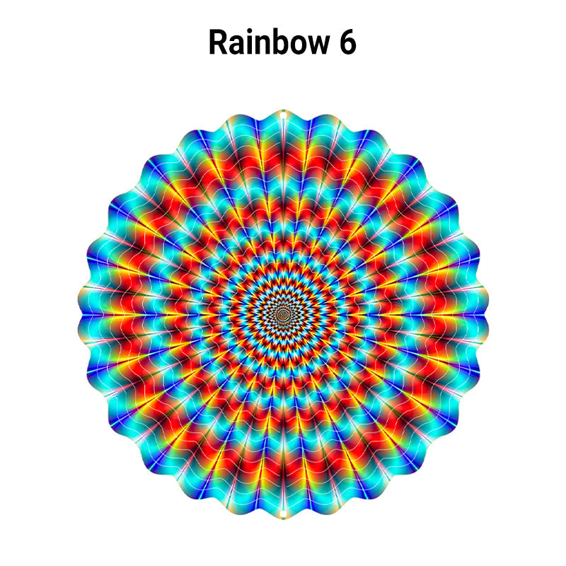 3D färgglada roterande vindspel prydna