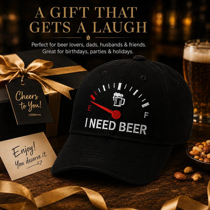 🔥LAST DAY 49% OFF - 🍺 ‘I NEED BEER’ embroidered baseball cap – Unisex memorial cap🧢