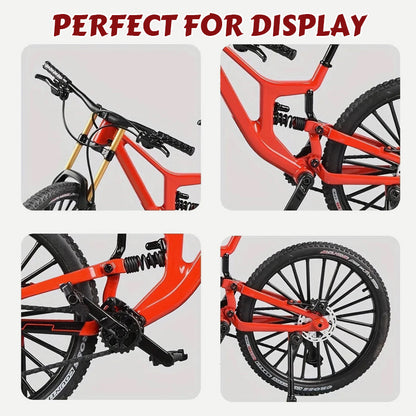 Collectible Alloy Simulation Mountain Bike Model with Front and Rear Suspension