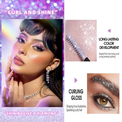 Glittrande Kristalldiamantfärgad Glittermascara