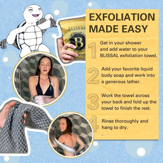 🧼Exfolierande antibakteriell duschhandduk🚿