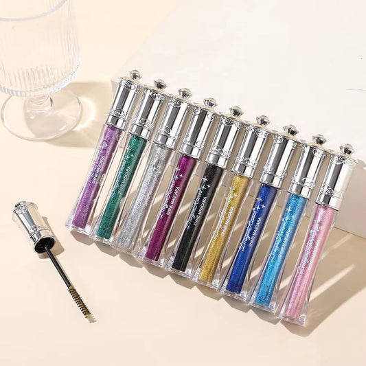 Glittrande Kristalldiamantfärgad Glittermascara