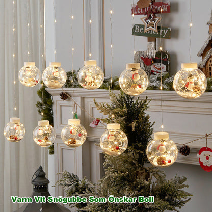 LED Julönskebollar Gardinslinga ✨🎅