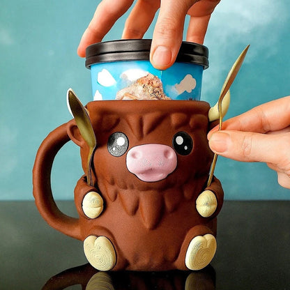 Ferdinand Highland Cow glassbehållare