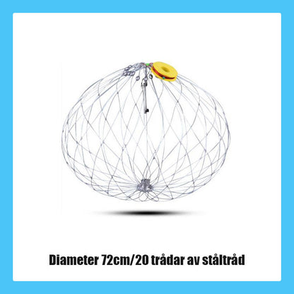 🦀 Automatisk Infällbar Krabbakruka, Magiskt Krabbafiskeverktyg🎣✨