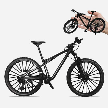 Collectible Alloy Simulation Mountain Bike Model with Front and Rear Suspension