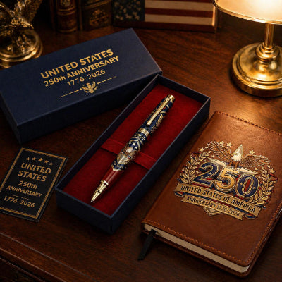 🎁Perfect For Any Patriot   — USA 250th Anniversary   Notebook & Pen Set, 1776–   2026 Patriotic Gift