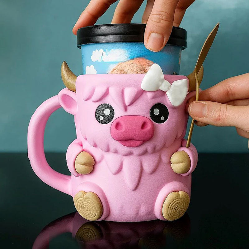 Ferdinand Highland Cow glassbehållare