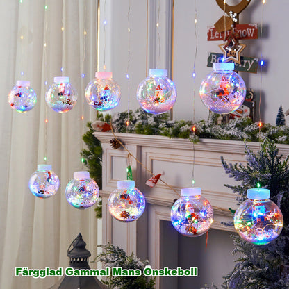 LED Julönskebollar Gardinslinga ✨🎅