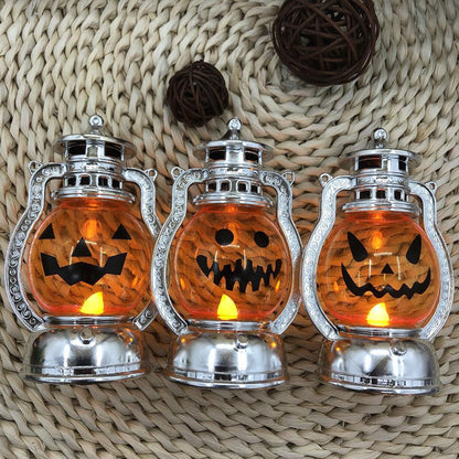 🎃 Amerikansk Retro Halloween Bärbar Pumpalykta 🎃