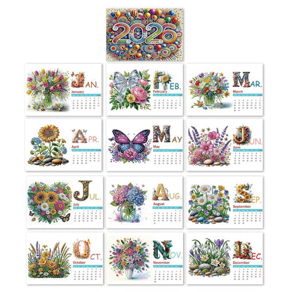 🔥Het rea🔥2026 DIY Specialformad Diamant Stående Kalender för Sovrum Vardagsrum